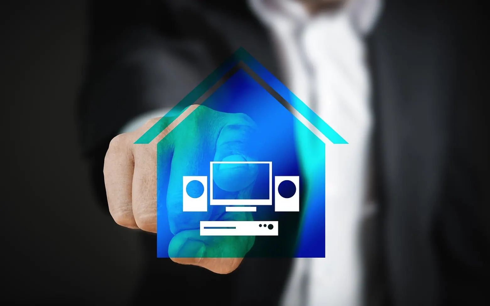 Smart home, house and technology touch screen